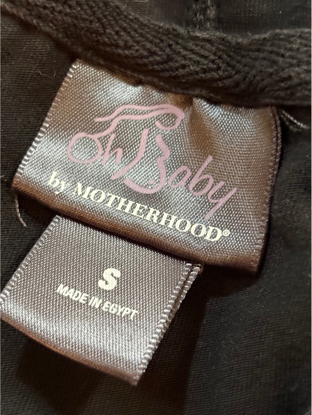 Oh Baby by Motherhood Black Hooded Zip-Up Sweatshirt Size Small